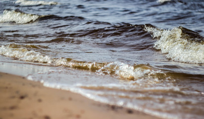 waves on beach