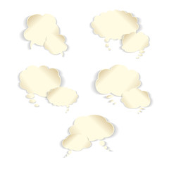 set of flat message bubbles show 