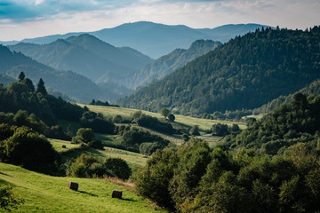 Summer mountain landscape in Slovakia, travel concept