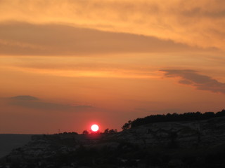 sunset in the mountains