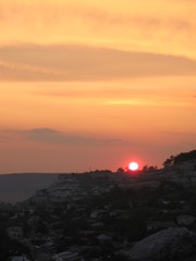sunset in mountains