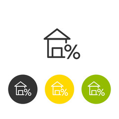House sign. Loan Related Vector Line Icons.
