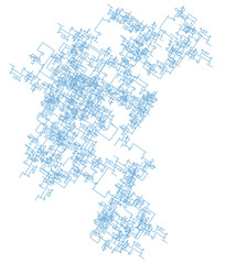 Vector Urban BIM Design - Infrastructures Like Lindenmayer System Mathematical Model