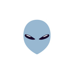 space alien flat style icon