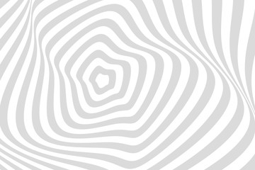 Vector abstract illustration of swirl, vortex pattern with smooth lines. Trendy background in op art style, optical illusion.