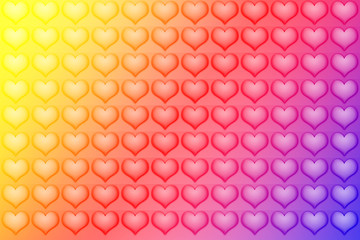 Fototapeta premium Fondo y corazón multicolor de San Valentín.