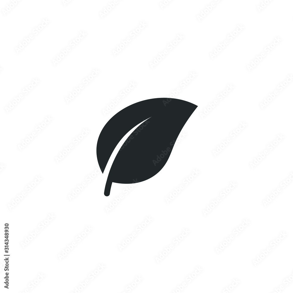 Aufkleber leaf ecology nature icon template color editable. leaf symbol vector sign isolated on white backgrou