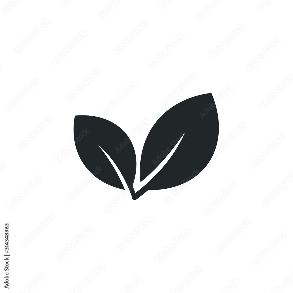 Poster leaf ecology nature icon template color editable. leaf symbol vector sign isolated on white background illustration for graphic and web design.