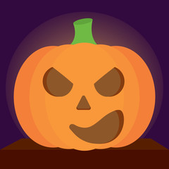 Spooky halloween pumpkin
