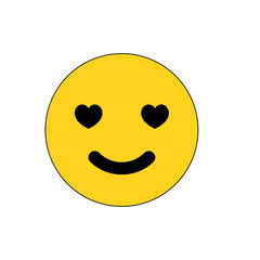 Fototapeta premium smile icon. Happy smiley face. Smiling Emoticon. Yellow vector symbol.
