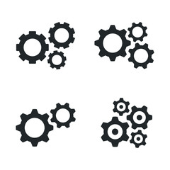 Gear tool or button for web application icon template color editable. Settings symbol vector sign isolated on white background illustration for graphic and web design.