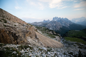 Fototapeta na wymiar Dolomites Mountains in Italy mountain range panorama 