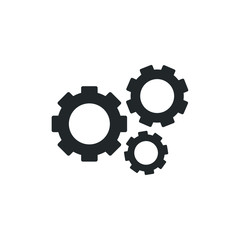 Gear tool or button for web application icon template color editable. Settings symbol vector sign isolated on white background illustration for graphic and web design.