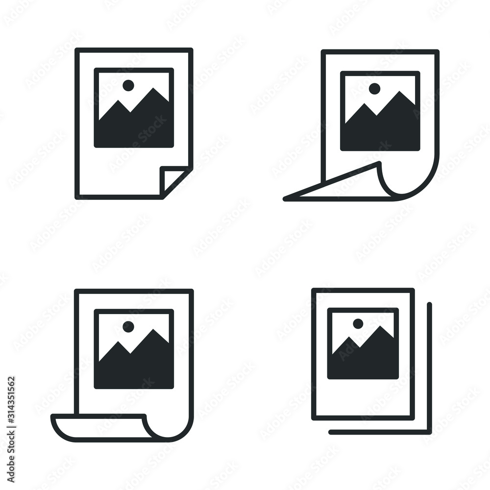 Poster flyer icon template color editable. brochure symbol vector sign isolated on white background illustr