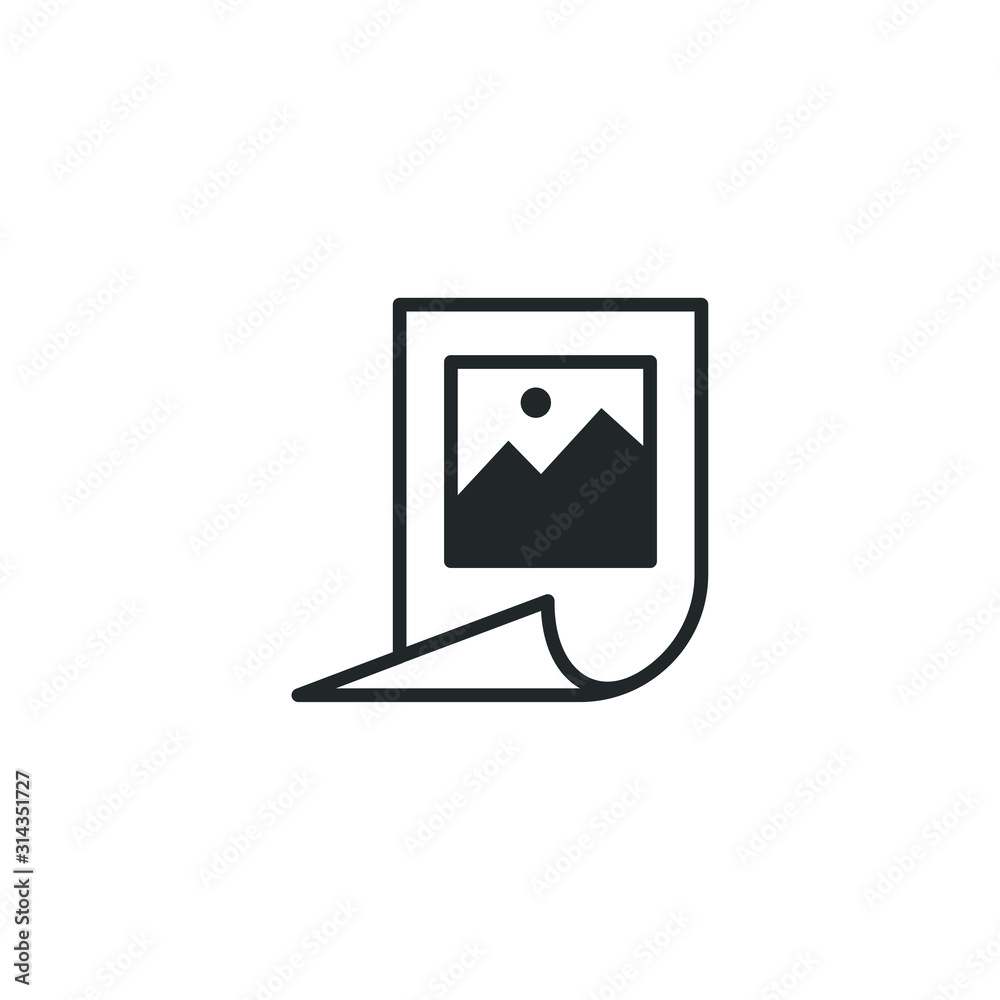 Poster flyer icon template color editable. brochure symbol vector sign isolated on white background illustr