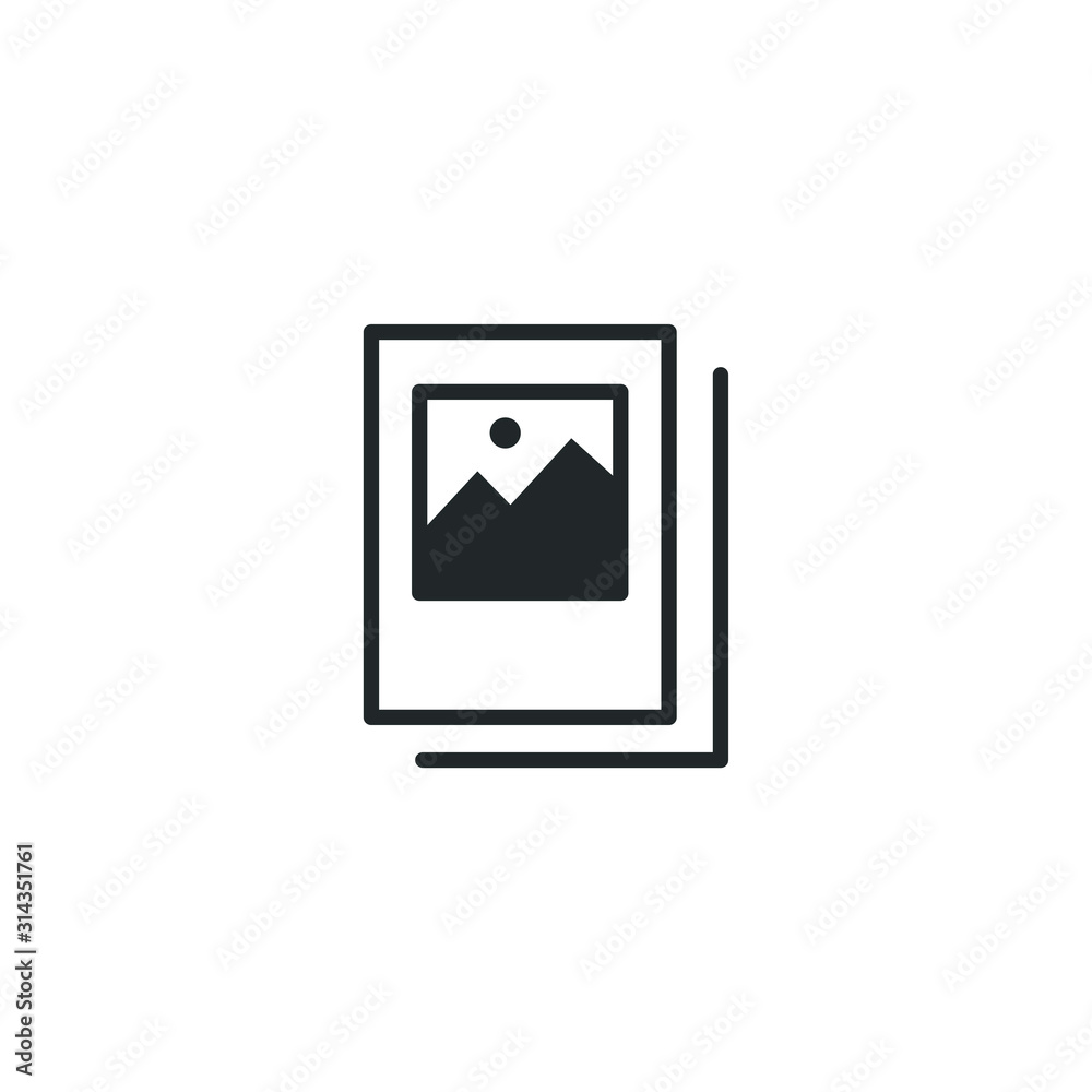 Poster flyer icon template color editable. brochure symbol vector sign isolated on white background illustration for graphic and web design.
