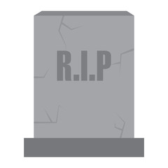 Isolated tombstone. Halloween icon