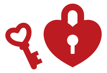 ハートの南京錠