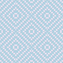 Abstract geometric seamless pattern. Subtle vector texture with small curved shapes, mesh, grid. Light turquoise and pink color. Cute minimal background. Repeat design for decor, fabric, wallpapers