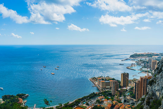 Larvotto, district of Monaco, top view