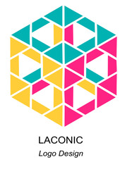 Fototapeta premium Vector Bright Laconic Snowflake Logotype - Geometric Logo Concept Design