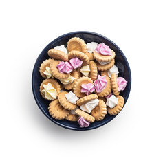 Sweet mini dessert cookies.