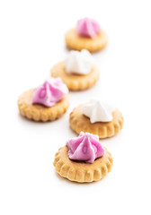 Sweet mini dessert cookies.