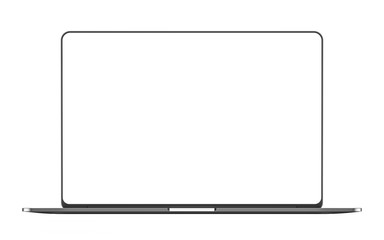 Laptop template isolated on white. Template, mockup.