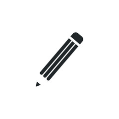 Pencil icon template color editable. Edit symbol vector sign isolated on white background illustration for graphic and web design.