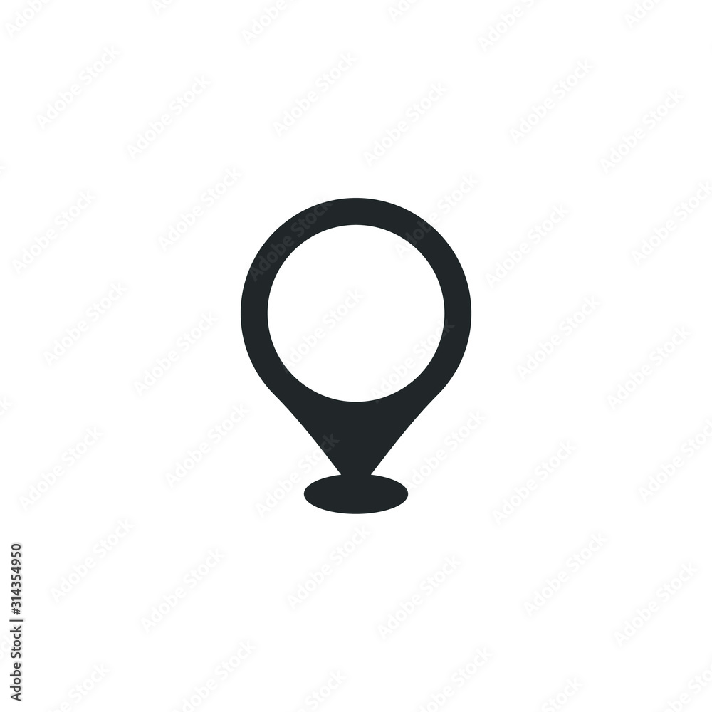 Leinwandbilder map pins icon template color editable. pin point symbol vector sign isolated on white background ill