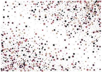 Festive color star confetti background. Abstract frame confetti texture for holiday, postcard, poster, website, carnivals, birthday and children's parties. Cover confetti mock-up. Wedding star layout