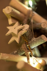 Christmas Wooden Garland with Stars