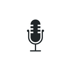 microphone icon template color editable. podcast symbol vector sign isolated on white background illustration for graphic and web design.