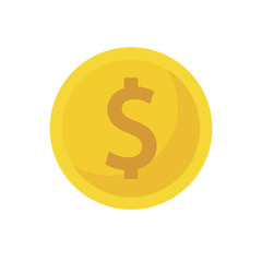 Obraz premium Coins with dollar sign money bills. Vector eps 10