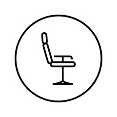 Barber chair. Universal icon . Editable Thin line. Vector illustration.