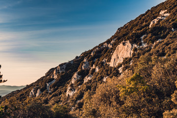 Sunset from the summit of Pic Saint-Loup near Montpellier