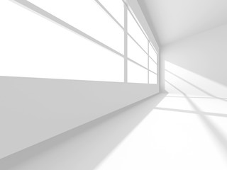Obraz premium Futuristic White Architecture Design Background