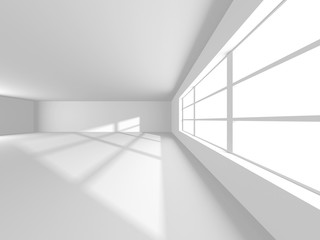Fototapeta premium Futuristic White Architecture Design Background