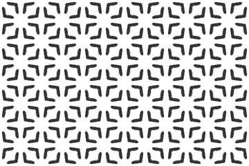 Watercolor seamless geometric pattern design illustration. Background texture. In black, white colors.