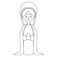 Virgin Mary. Manger character