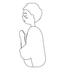 Saint Joseph. Manger character