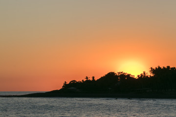 A sunset at the beach is always so colorful, with an orange sky, just bright colors. This picture was taken at Puerto La Libertad in El Salvador