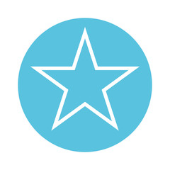 star five pointed block style icon
