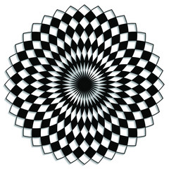 abstract mosaic circle vector design element