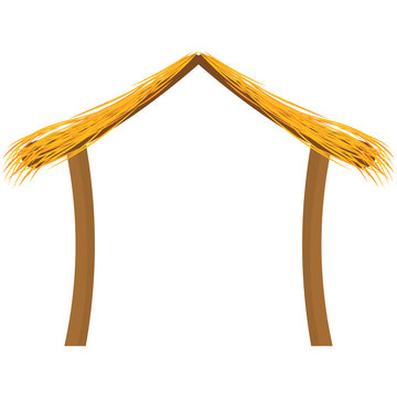recommend clip art: Isolated wooden manger hut