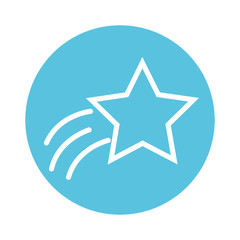 star five pointed block style icon