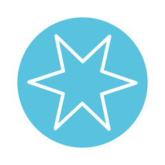 star six pointed block style icon
