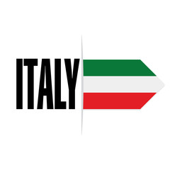 Italy poster with flag