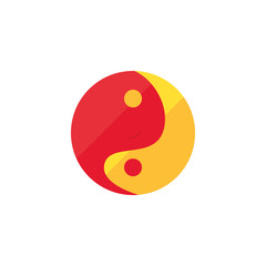 Isolated chinese yin yang vector design