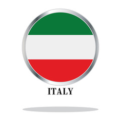 Fototapeta premium Italy poster with flag